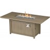 Paris Rectangle Fire Table With Burner - Lit