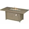 Paris Rectangle Fire Table With Burner - Lit - Paris Rectangle Fire Table With Burner - Lit