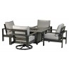 Paris 5-Piece Deep Seating Group With 49" Square Fire Table