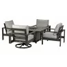 Paris 5-Piece Deep Seating Group With 49" Square Fire Table - Paris 5-Piece Deep Seating Group With 49" Square Fire Table