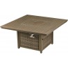 Patio Resort Lifestyle Paris 49" Square Fire Table With Burner - Unlit with Lid Closed