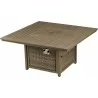 Patio Resort Lifestyle Paris 49" Square Fire Table With Burner - Unlit with Lid Closed - Patio Resort Lifestyle Paris 49" Square Fire Table With Burner - Unlit with Lid Closed