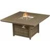 Patio Resort Lifestyle Paris 49" Square Fire Table With Burner - With Fire - Patio Resort Lifestyle Paris 49" Square Fire Table With Burner - With Fire