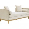 Sunpan Vittoria Bench Romo Ash / Romo Linen - Front Side Angle