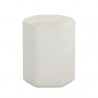 Sunpan Spezza End Table - High White - Front Angle