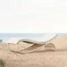 Azzurro Paloma Wave Lounge Chair With Matte White Aluminum Frame And Almond All-Weather Wicker - Lifestyle - Azzurro Paloma Wave Lounge Chair With Matte White Aluminum Frame And Almond All-Weather Wicker - Lifestyle