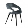 Bellini Modern Living Shape Dining Chair with Anthracite legs, Front Angle
