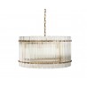 Sunpan Kore Chandelier Small / Large - Brass - Clear - Front Angle