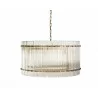 Sunpan Kore Chandelier Small / Large - Brass - Clear - Front Angle - Sunpan Kore Chandelier Small / Large - Brass - Clear - Front Angle