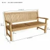 Anderson Teak Del-Amo Bench- dimension - Anderson Teak Del-Amo Bench- dimension