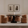 Moe's Home Collection Ethan Dining Table in Black - Front Lifestyle with OrangeDining Chairs
