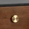 Sunpan Keely Nightstand Black Marble - Cafe - Closeup Angle - Sunpan Keely Nightstand Black Marble - Cafe - Closeup Angle