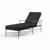 Provence Chaise Lounge in Spectrum Carbon w/ Self Welt - Front Side Angle - Provence Chaise Lounge in Spectrum Carbon w/ Self Welt - Front Side Angle