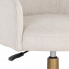 Sunpan Franklin Office Chair - Beige Linen - Seat Closeup Angle