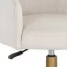 Sunpan Franklin Office Chair - Beige Linen - Seat Closeup Angle - Sunpan Franklin Office Chair - Beige Linen - Seat Closeup Angle