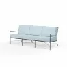 Provence Sofa in Canvas Skyline w/ Self Welt - Front Side Angle - Provence Sofa in Canvas Skyline w/ Self Welt - Front Side Angle