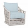 Dana Rope Club Chair in Canvas Skyline w/ Self Welt - Front Side Angle