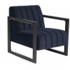 Sunpan Joaquin Lounge Chair Metropolis Blue - Front Side Angle