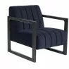 Sunpan Joaquin Lounge Chair Metropolis Blue - Front Side Angle - Sunpan Joaquin Lounge Chair Metropolis Blue - Front Side Angle