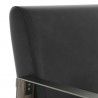 Sunpan Earl Dining Armchair in Ash Grey - Brentwood Charcoal Leather  - Closeup Top Angle
