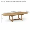 Anderson Teak Bahama 117-inch Oval Extension Table with Double Extensions-5 - Anderson Teak Bahama 117-inch Oval Extension Table with Double Extensions-5