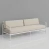 Sunset West Sabbia Sofa with Echo Ash Cushion - Front Side View - Sunset West Sabbia Sofa with Echo Ash Cushion - Front Side View