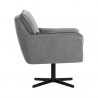 Sunpan Florelle Swivel Lounge Chair - Belfast Koala Grey - Side Angle