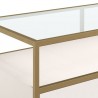 Sunpan Venice Media Console and Cabinet - Oyster Shagreen - Closeup Top Angle