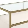 Sunpan Venice Media Console and Cabinet - Oyster Shagreen - Closeup Top Angle - Sunpan Venice Media Console and Cabinet - Oyster Shagreen - Closeup Top Angle