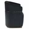 Sunpan Genval Wheeled Lounge Chair - Abbington Black/Cantina Black - Side Angle - Sunpan Genval Wheeled Lounge Chair - Abbington Black/Cantina Black - Side Angle
