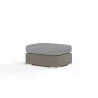 Coronado Ottoman in Canvas Granite w/ Self Welt - Front Side Angle - Coronado Ottoman in Canvas Granite w/ Self Welt - Front Side Angle