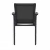 Compamia Pacific Sling Arm Chair Black, Dark Gray Frame Black Sling, Taupe Frame Taupe Sling- Set of 4, Back Angle - Compamia Pacific Sling Arm Chair Black, Dark Gray Frame Black Sling, Taupe Frame Taupe Sling- Set of 4, Back Angle