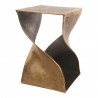 Moe's Home Collection Twist Accent Table - Brass - Front Side Angle