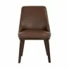 Sunpan Jody Dining Chair in Missouri Mahogany Leather - Set of Two - Front Angle - Sunpan Jody Dining Chair in Missouri Mahogany Leather - Set of Two - Front Angle