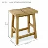 Anderson Teak Alpine Rectangular Counter Stool- Dimension - Anderson Teak Alpine Rectangular Counter Stool- Dimension