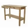 Rectangular Serving Table with 2 Drawers and 1 Shelf-2 - Rectangular Serving Table with 2 Drawers and 1 Shelf-2