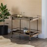 Sunpan Livingston Bar Cart Antique Brass - Lifestyle