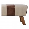 Moe's Home Collection Pommel Bench - Side Closeup Angle