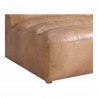 Moe's Home Collection Ramsay Leather Slipper Chair - Tan - Base Angle