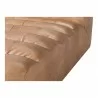 Moe's Home Collection Ramsay Leather Chaise - Tan - Seat Closeup Angle - Moe's Home Collection Ramsay Leather Chaise - Tan - Seat Closeup Angle