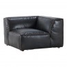 Moe's Home Collection Luxe Corner Chair - Antique Black - Angled
