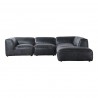 Moe's Home Collection Luxe Lounge Modular Sectional Antique Black