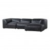 Moe's Home Collection Luxe Lounge Modular Sectional Antique Black - Angled