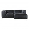 Moe's Home Collection Luxe Nook Modular Sectional Antique Black - Front Angle