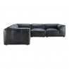 Moe's Home Collection Luxe Classic L Modular Sectional Antique Black - Side Angle