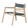 Moe's Home Collection Kolding Chair Seagrass - Green Leather - Front Side Angle