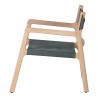 Moe's Home Collection Kolding Chair Seagrass - Green Leather - Side Angle
