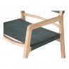 Moe's Home Collection Kolding Chair Seagrass - Green Leather - Seat Closeup Angle