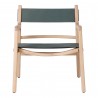 Moe's Home Collection Kolding Chair Seagrass - Green Leather - Front Angle