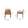 Moe's Home Collection Remy Dining Chair in Brown- With DImensions